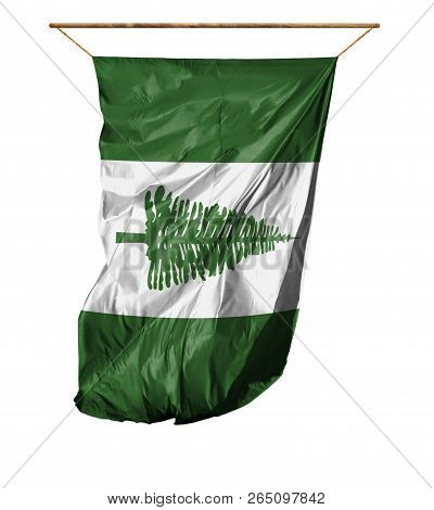 Flag Of Norfolk Island. Isolated On A White Background.