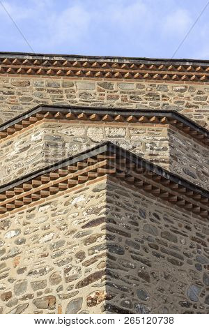 Vertical Frame Shoot Of 500 Years Old Masony Mosque In Local Places Of Turkey