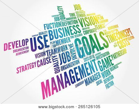 Goals Word Cloud Collage, Business Concept Background