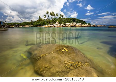 Wonderful Beach And Blue Sky At Bintan Island Indonesia