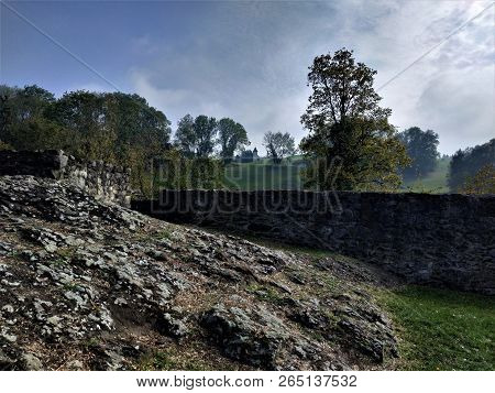 View Over The Wall Of The Lower Castle In Schellenberg, Liechtenstein