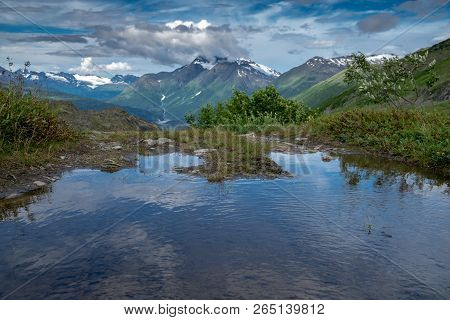 Small Pond Along The Trail Of ’98 Off The Richardson Highway Near Valdez Alaska. This Was An Origina