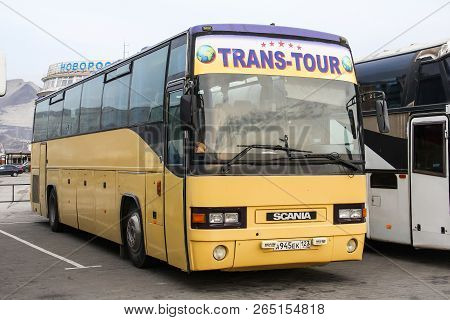 Novorossiysk, Russia - November 21, 2014: Touristic Coach Bus Irizar Everest In The City Street.