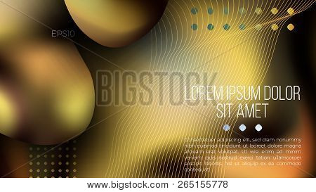 Fluid Vibrant Modern Futuristic Landing Page Mockup. Abstract Geometric Business Template For Brochu