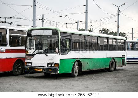 Chelyabinsk, Russia - July 2, 2008: Suburban Bus Hyundai Aero City 540 At The Bus Station.