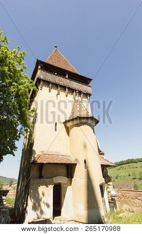 Viscri, Romania - April 29, 2018: Viscri Fortified Town