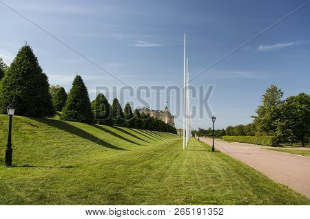 Strelna, St. Petersburg, Russia - August 09, 2018: The Territory Of The State Complex 