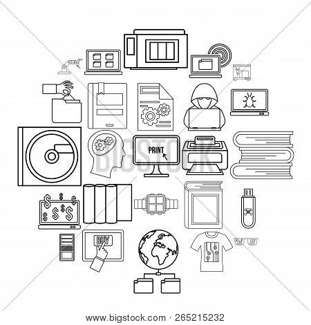 Part Icons Set. Outline Set Of 25 Part Vector Icons For Web Isolated On White Background