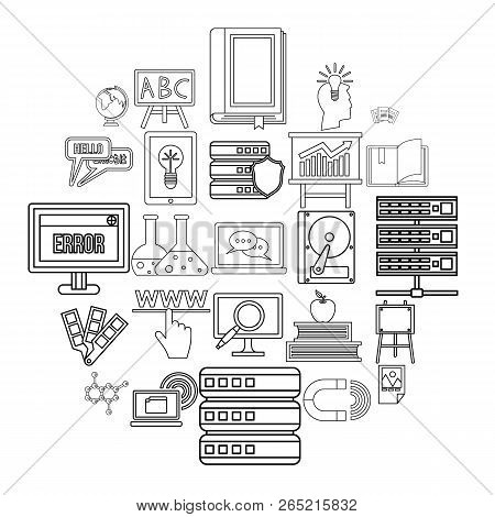 Journal Icons Set. Outline Set Of 25 Journal Vector Icons For Web Isolated On White Background