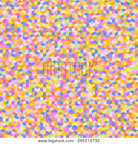 Seamless Bright Pattern With Trapeziums. Multicolored Mosaic Background. Geometric Wallpaper Of The 