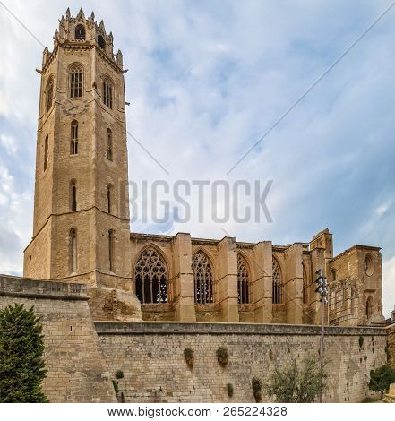 Cathedral Of St. Mary Of La Seu Vella Is The Former Cathedral Church Of The Roman Catholic Diocese O
