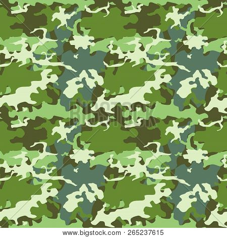 Army Camouflage Texture - Seamless Military Fashion Pattern.