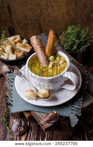 Traditional Thick Soup With Peas