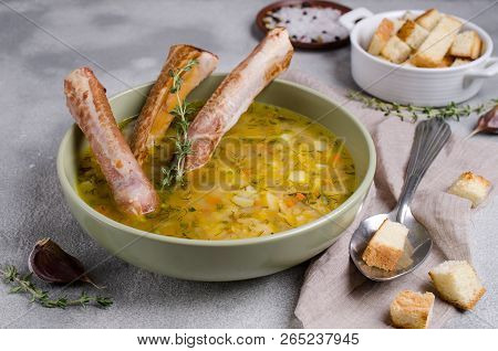 Traditional Thick Soup With Peas