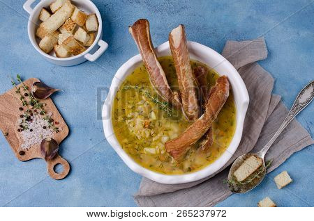 Traditional Thick Soup With Peas
