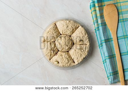 Round Halva / Helva With Pistachio / Kurek Helvasi