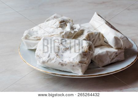 Turkish Helva Sakiz Helvasi / Gum Halva With Walnut.