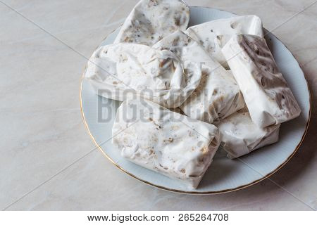 Turkish Helva Sakiz Helvasi / Gum Halva With Walnut.