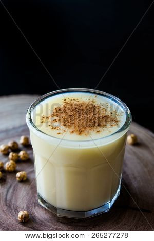 Boza Or Bosa, Traditional Turkish Drink With Roasted Chickpea
