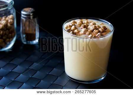 Boza Or Bosa, Traditional Turkish Drink With Roasted Chickpea