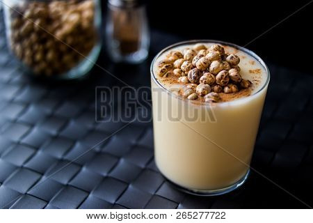 Boza Or Bosa, Traditional Turkish Drink With Roasted Chickpea