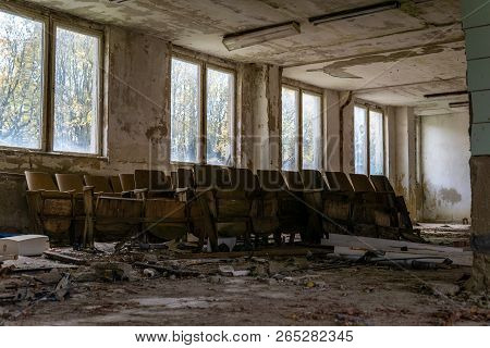 A Old, Decay, Chemical Teaching Buildung In The Czech Republic