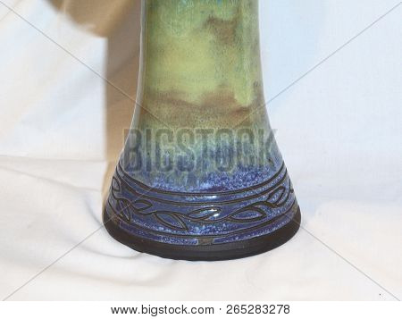Base Of An African Ceramic Doumbek Drum