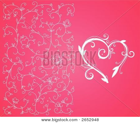 Fondo y el corazón de San Valentín