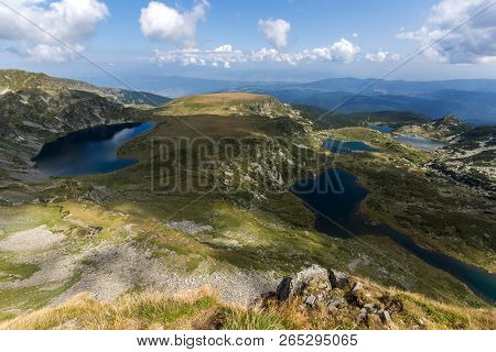 Summer View Of The Kidney, The Twin, The Trefoil, The Fish And The Lower Lakes , Rila Mountain, The 