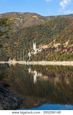 Amazing Autumn Ladscape Of The Vacha (antonivanovtsi) Reservoir, Rhodope Mountains, Plovdiv Region, 