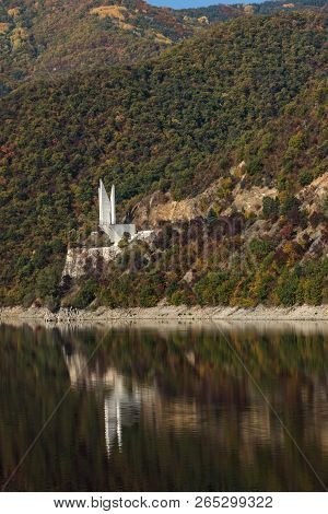 Amazing Autumn Ladscape Of The Vacha (antonivanovtsi) Reservoir, Rhodope Mountains, Plovdiv Region, 