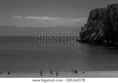Houcima Beach And Waves And Rocks