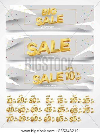 Sale Banners Discount Abstract Geometric Diagonal Concept