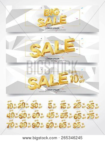 Sale Banners Discount Abstract Geometric Diagonal Concept