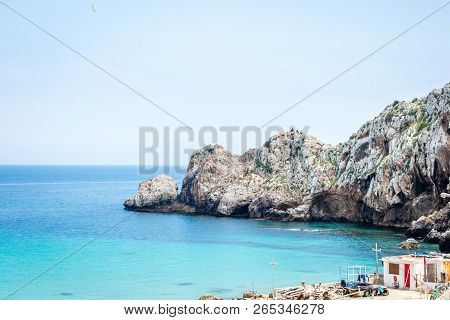 Houcima Beach And Waves And Rocks