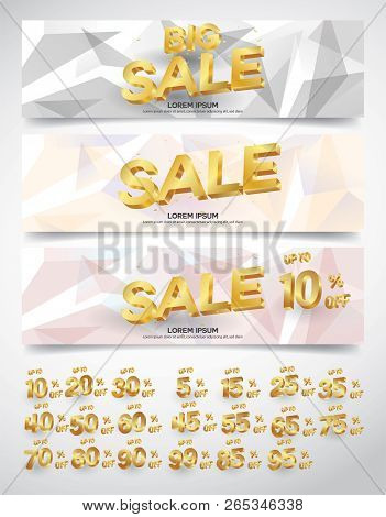 Sale Banners Discount Abstract Geometric Diagonal Concept