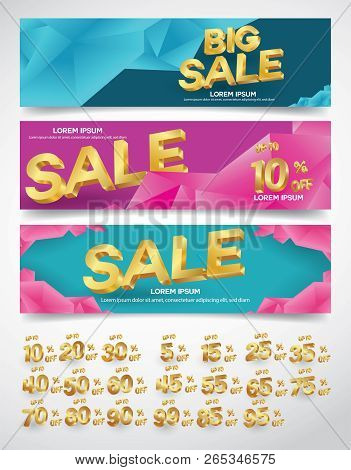 Sale Banners Discount Abstract Geometric Diagonal Concept