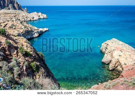 Houcima Beach And Waves And Rocks