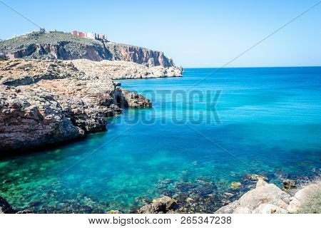 Houcima Beach And Waves And Rocks