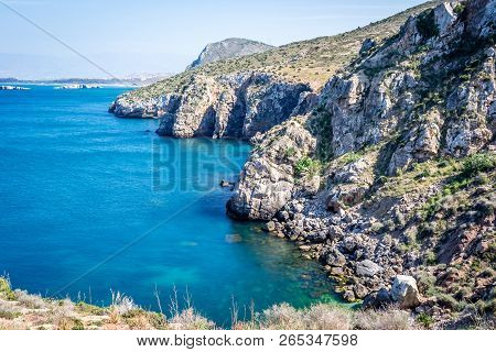 Houcima Beach And Waves And Rocks