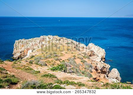 Houcima Beach And Waves And Rocks