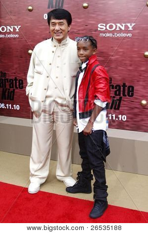 LOS ANGELES - 7. juni: Jackie Chan og Jaden Smith til premieren på 'The Karate Kid' på Mann Vi