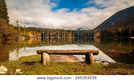 Autumn Foliage At The Alpine Lake