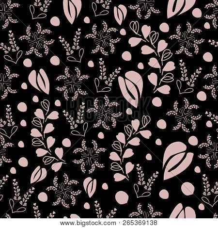 Lace On Black-love In Parise Seamless Repeat Pattern Background. Abstract Pattern Of Modern Laces Sh