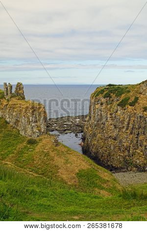 Dunseverick Castle Is The Ruins Of A Castle In County Antrim, Northern Ireland.