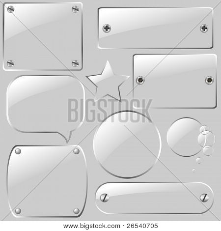 Glas Rahmen gesetzt, Vektor-illustration