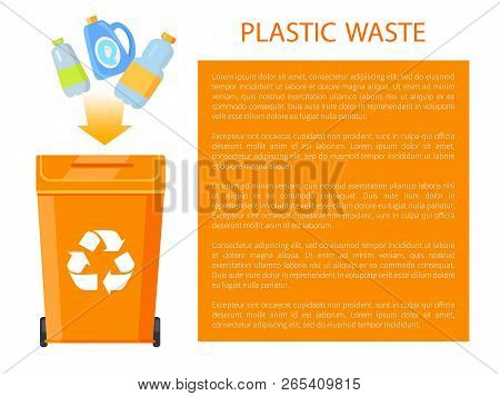 Plastic Waste, Posterr Having Information About Type Of Garbage, Block Of Text, Recycling Container,