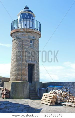 Portpatrick Lighthouse On The Galloway Peninsular, Scotland