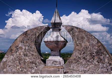 Stone Architectural Detials On The Top Of One Of The Kaiping Towers In Diaoluo In Ziling Village In 