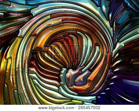 Way Of Iridescent Color Glass